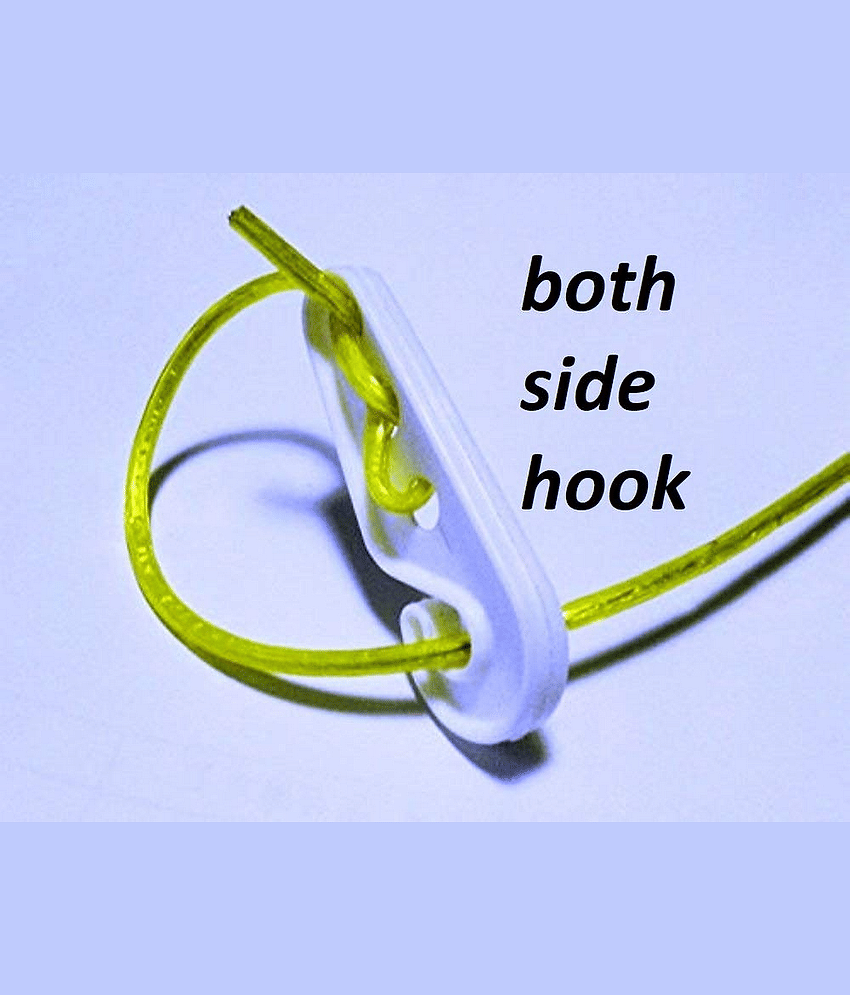 (Pack Of 1) 20 Meter PVC Coated Steel Anti-Rust Wire Rope Washing Line Clothesline with 2 Plastic Hooks view 2