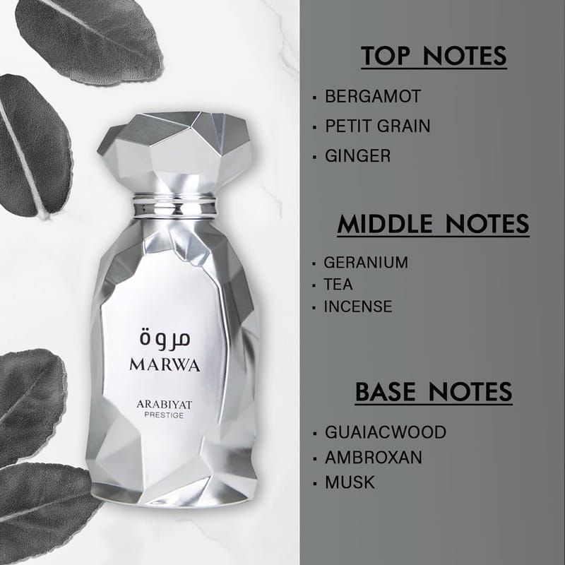 Arabiyat Prestige Marwa Eau De Parfum 100ml Premium Luxury Long Lasting Woody Aromatic Designer Perfume for Men view 2