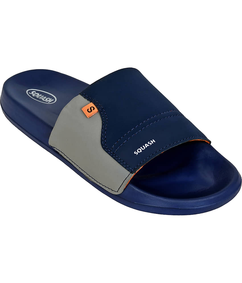 Squash Blue Men's Slide Flip Flop view 2