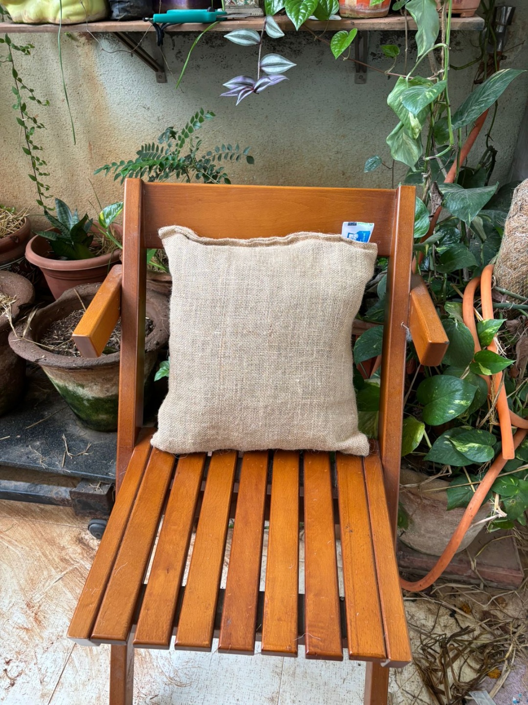 Jute/Cotton Cover Rectangular Pillow view 2