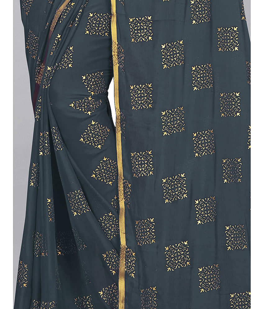 Rhey Chiffon Printed Saree With Unstitched Blouse Piece ( White ) view 2