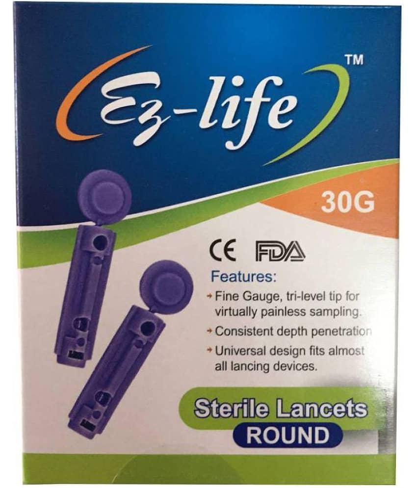 EZ Life Glucometer Lancets 100 Expiry May 2025 view 2