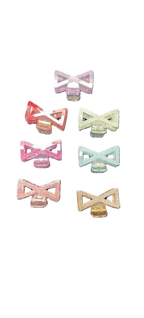 Dual Flower Hair Claw Clips set of 7 view 2