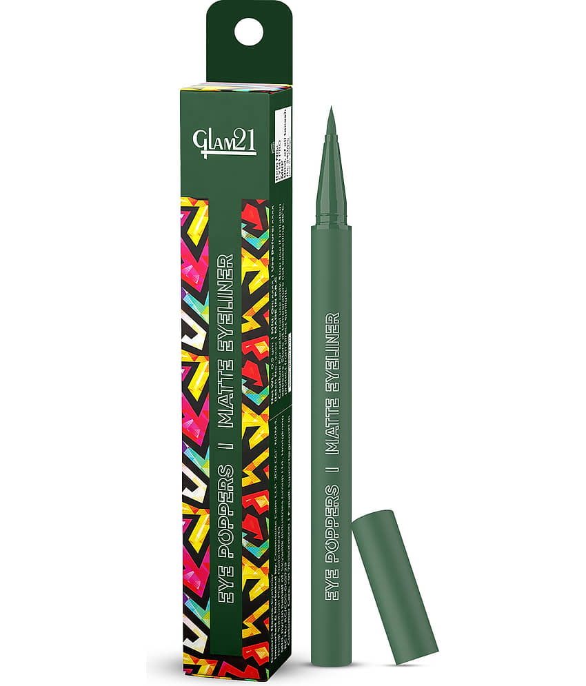 Glam21 Eye Poppers Matte Eyeliner Intense Pigment Smudge & Waterproof Color Pen Style 0.5 G Mint To Be view 2