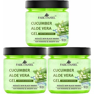 PARK DANIEL Cucumber Aloe Vera Gel For Skin Spot Removal Pack of 3 of 100 gms (300 g) view 2