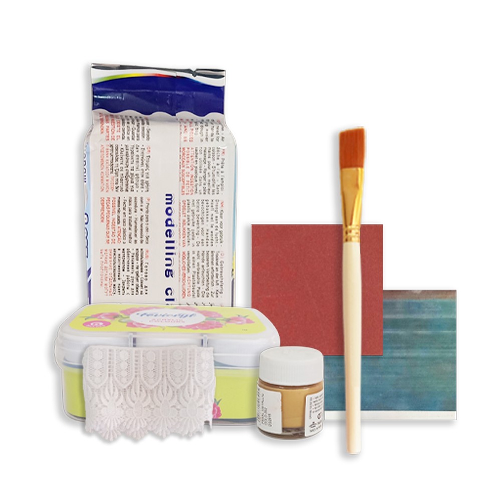 Clay Art Texture Tissue Holder DIY Kit by Penkraft view 2