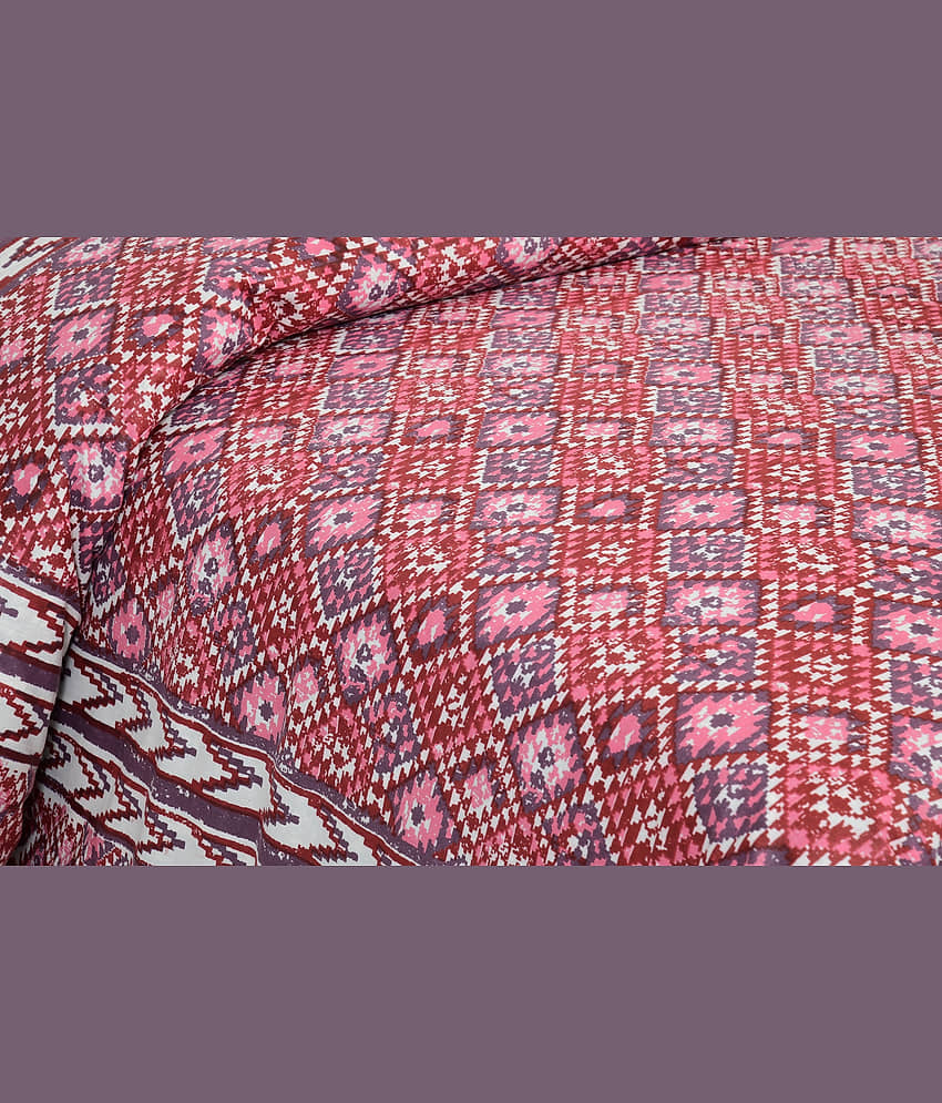 CLOTHORO Cotton 1 Double King Bedsheet with 2 Pillow Covers ( Multicolor ) view 2