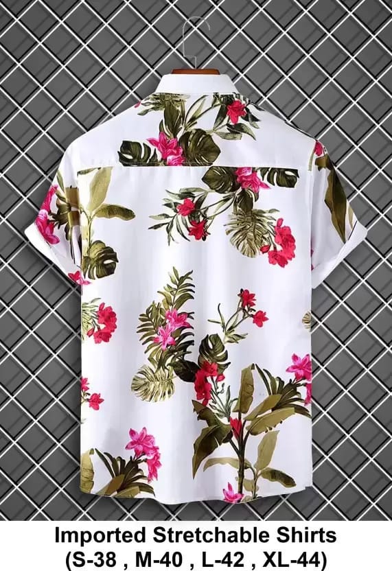 Men Regular Fit Floral Print Spread Collar Casual Shirt color Multicolor view 2