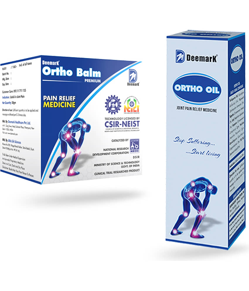 Deemark Ortho Pain Relief Oil & Tablet for Joint & Muscles Pain Ortho Balm 50 grm + Ortho Oil 100 ml Pain Releif Balm & Oil Pack Of 1