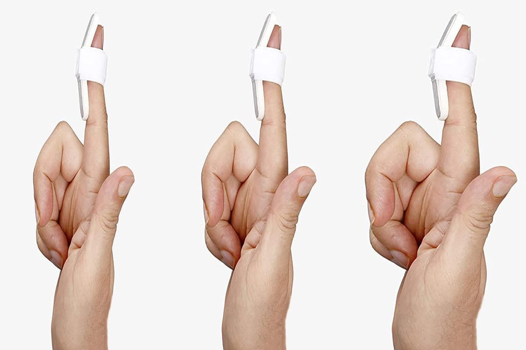 Helrdx Orthotics Mallet Finger Splint, Silver (Pack of 3)