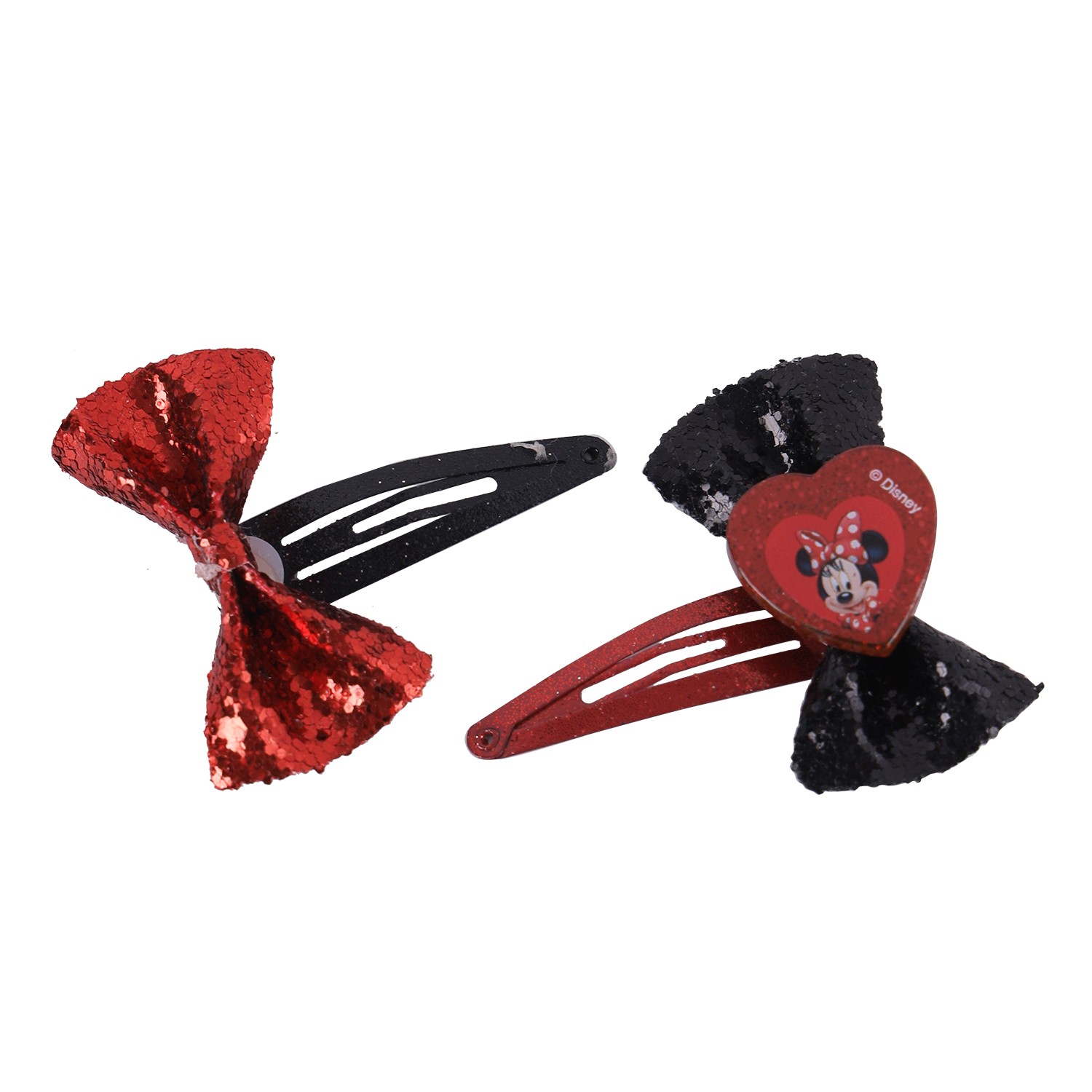 Li'l Diva Minnie Mouse Pack of 2 Red and Black Clips For Girls 3 Years and Above view 2