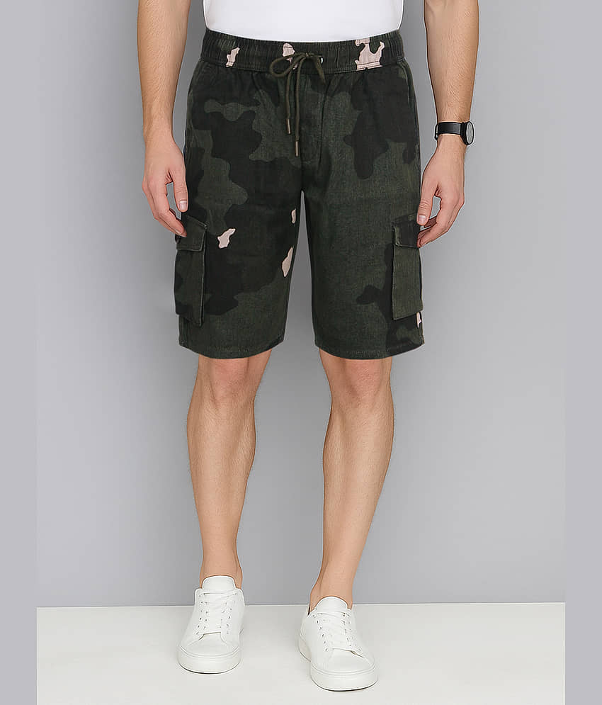 plounge Multi Cotton Blend Men's Shorts ( Pack of 1 )