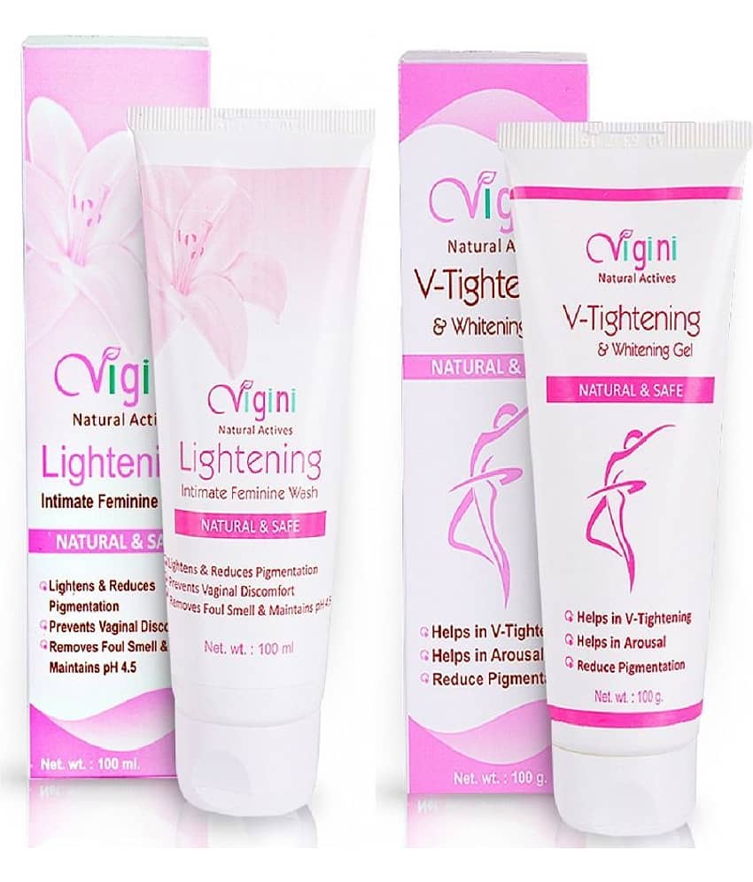 Vigini Vag-inal Intimate Wash & Whitening ,V- Tightening Tight Gel,Vag-inally Lubricant Gel Regular 2 Sanitary Pads Pack of 2