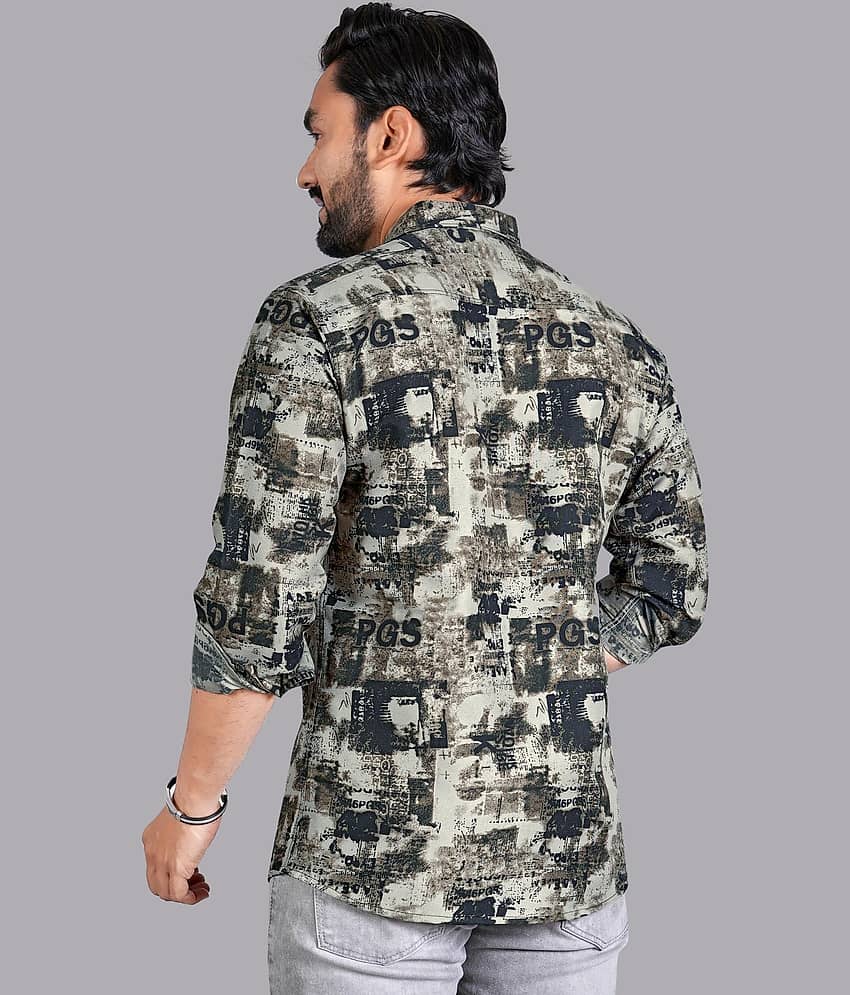 ADWYN PETER 100% Cotton Regular Fit Printed Full Sleeves Men's Casual Shirt - Multicolor 4 ( Pack of 1 ) view 2