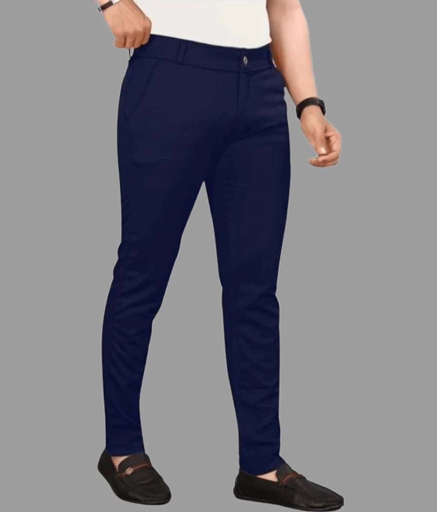 DWIDEN Regular Flat Men's Chinos - Navy Blue ( Pack of 2 ) view 2