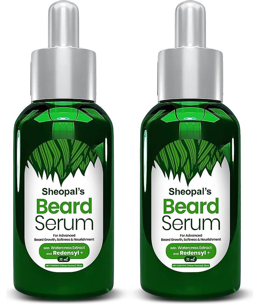 Sheopals Beard Growth Serum for Men with 3X Redensyl – Fast Beard Growth Serum for Thicker, Fuller & Patchy Beard – Fills Beard Patches & Boosts Growth | Ultra-Light & Quick Absorbing – 35ml (2 packs)