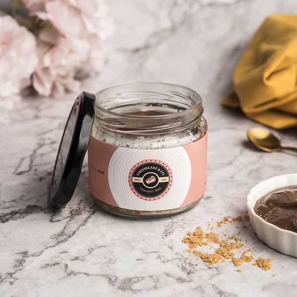 Nutella baked cheesecake jar