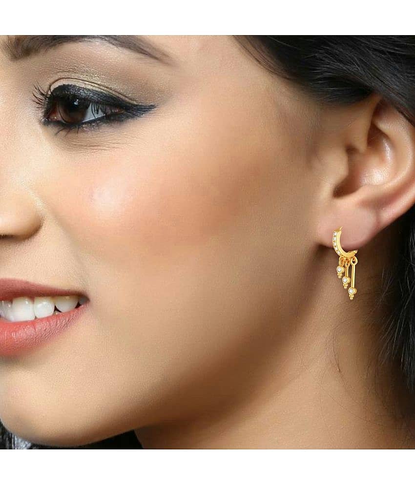 VIVASTRI White Drop Earrings ( Pack of 1 ) view 2