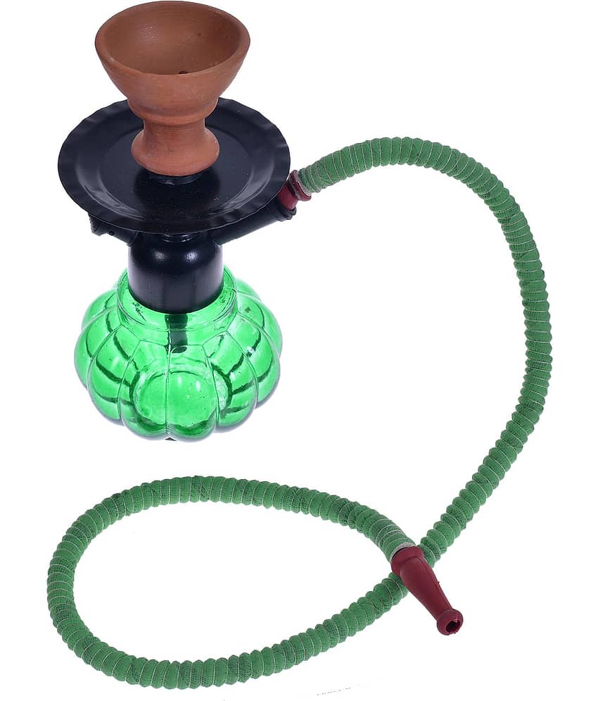 Fashion Bizz Green Color 9 inch Glass Hookah view 2