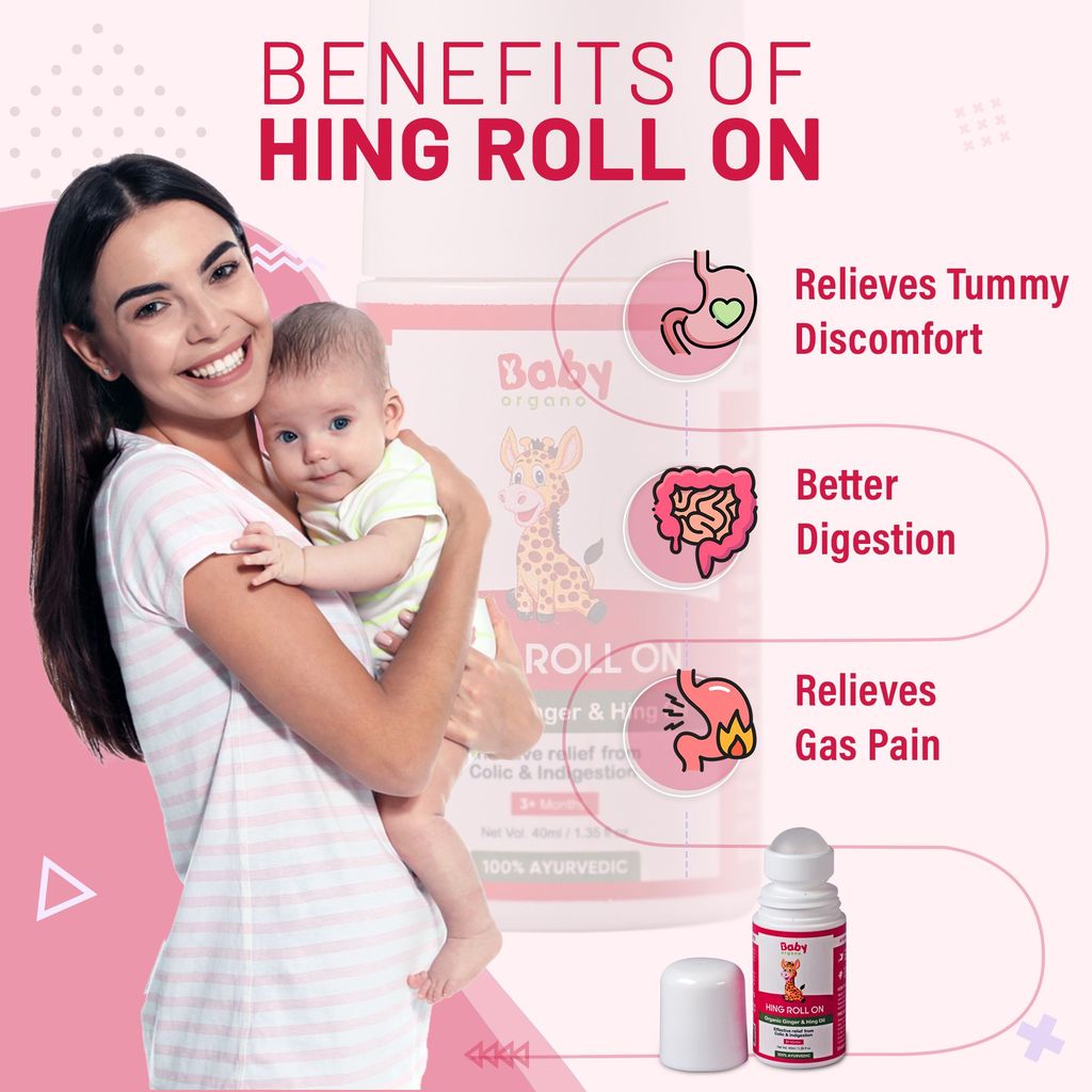 BabyOrgano Hing Roll On | Gives Relief from Colic Pain, Constipation and Indigestion in Infants and Kids | 100% Ayurvedic view 2