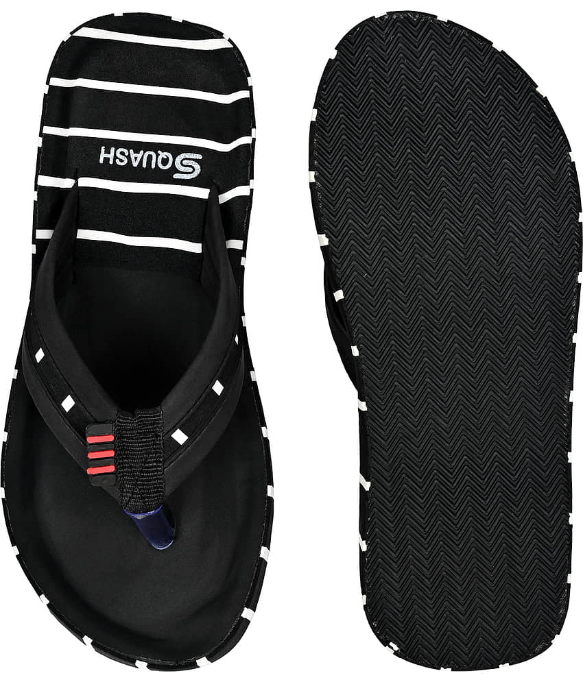 Squash Black Men's Thong Flip Flop view 2