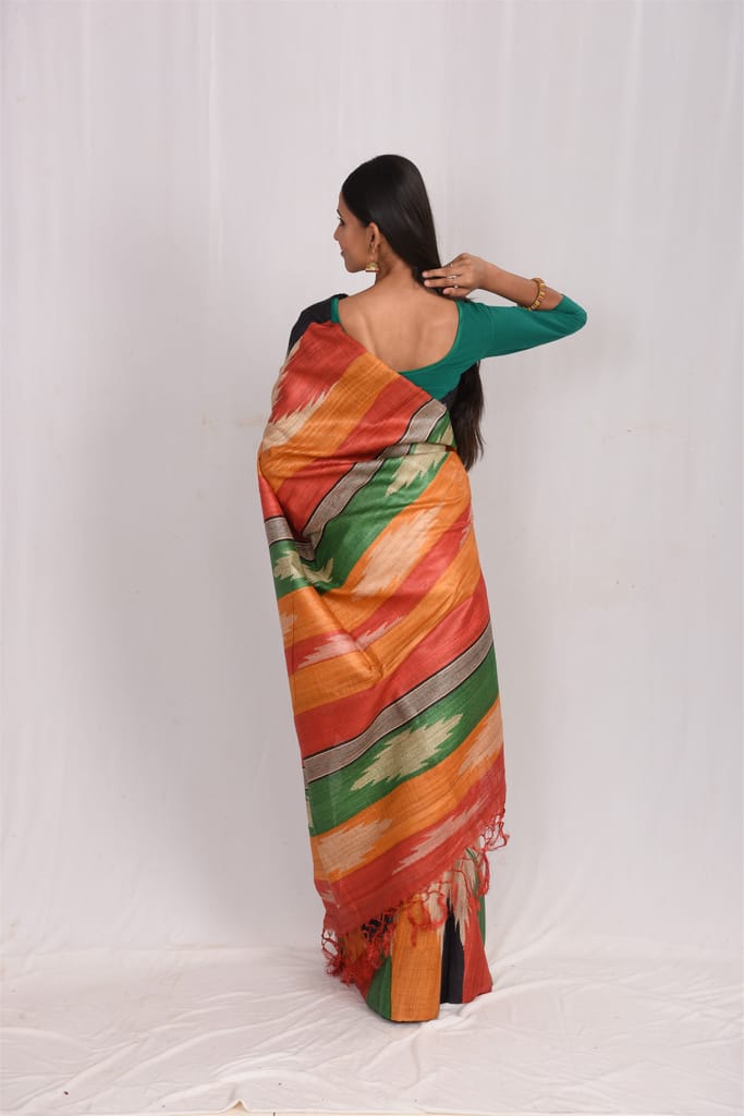 RTXGH PRINTED SILK TEMPLE DESIGN SAREE(SA03170) view 2