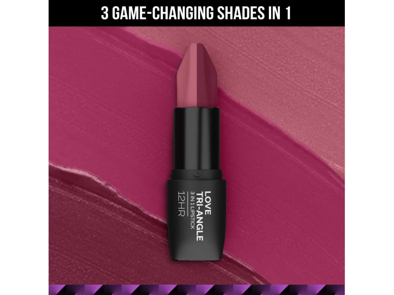 Staze 9to9 Triple Affair Duo, 3 In 1 Matte Lipstick - Nude Orchid - 04 view 2