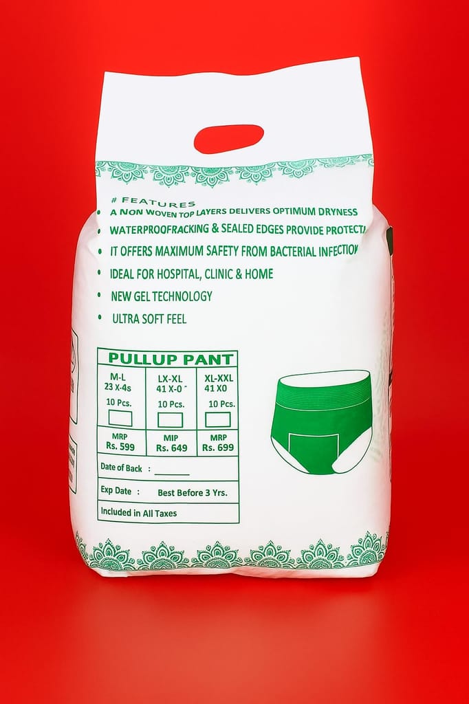 ACT Adult Diaper Pull-Up Pants for Men & Women | Medium (M-L) | Super Absorbent | Leak Proof | Odour Lock | Anti-Bacterial | Soft Breathable Fabric | 3 Packs x 30 Pieces | Unisex Pant Style Diapers view 2