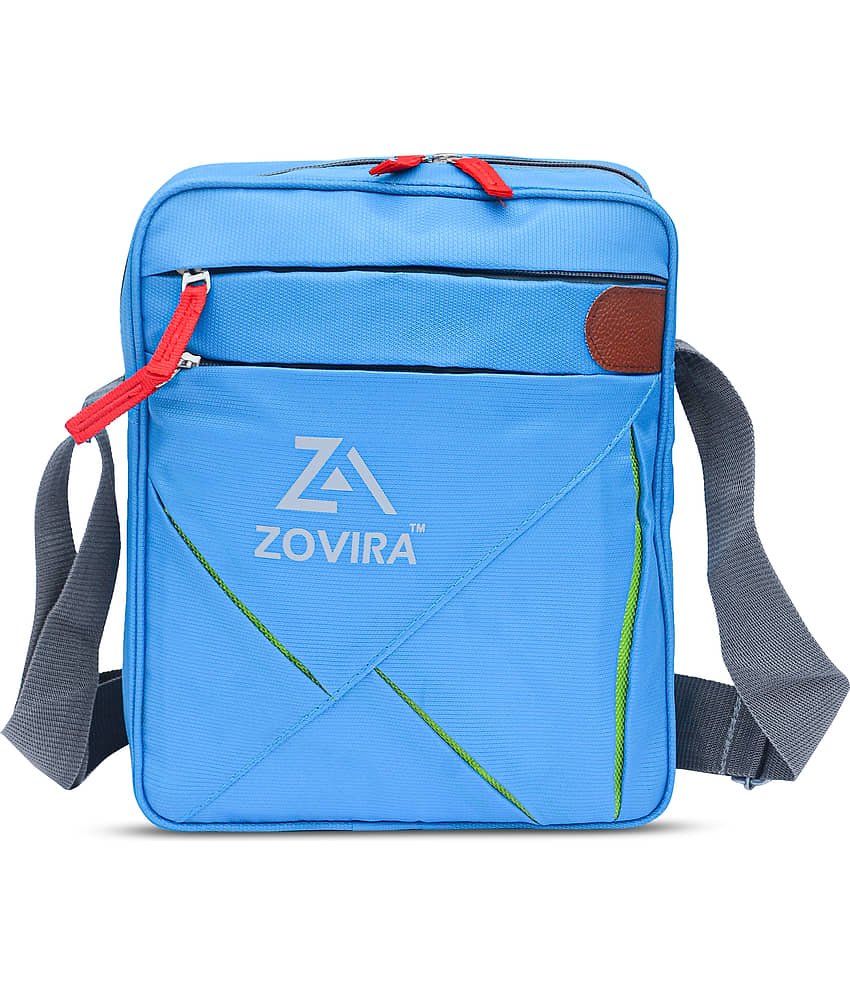 Zovira Navy Blue Printed Messenger Bag