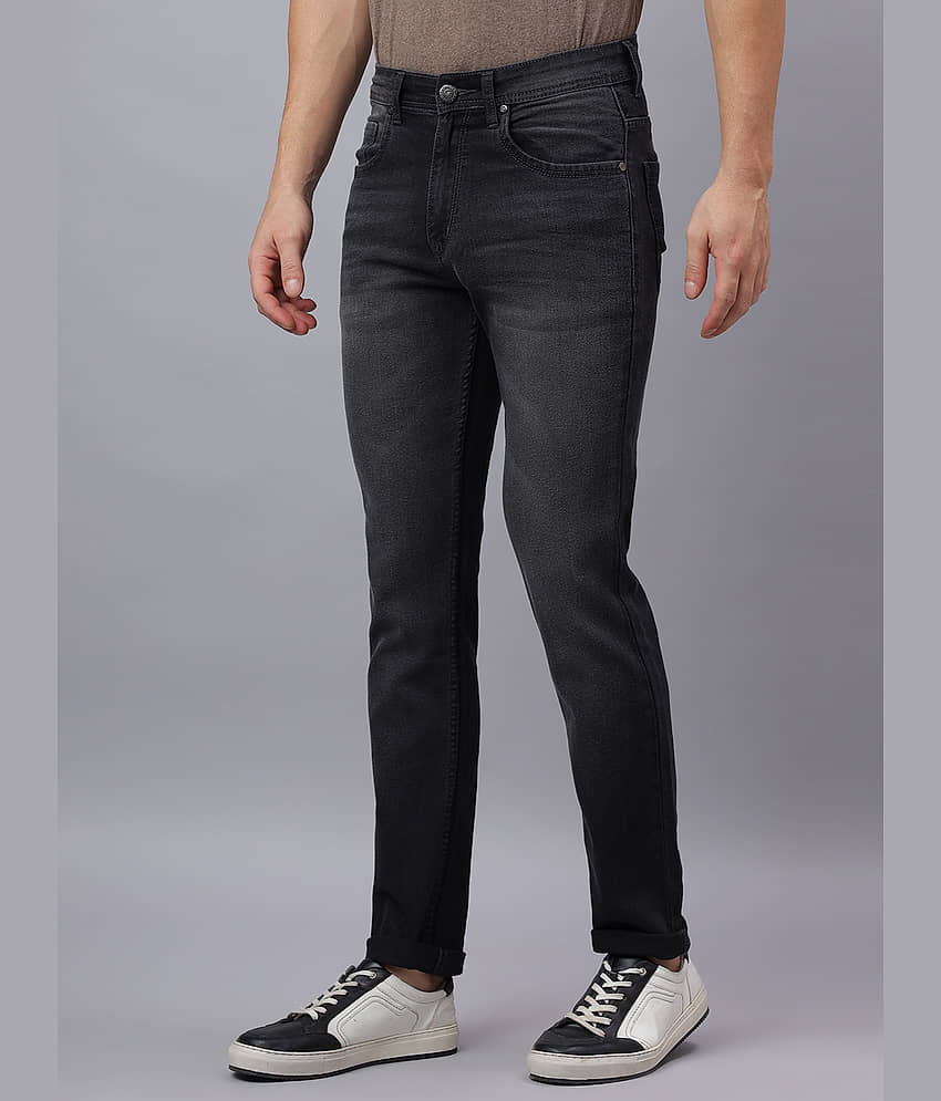 HJ HASASI Slim Fit Clean Look Men's Jeans - Black ( Pack of 1 ) view 2