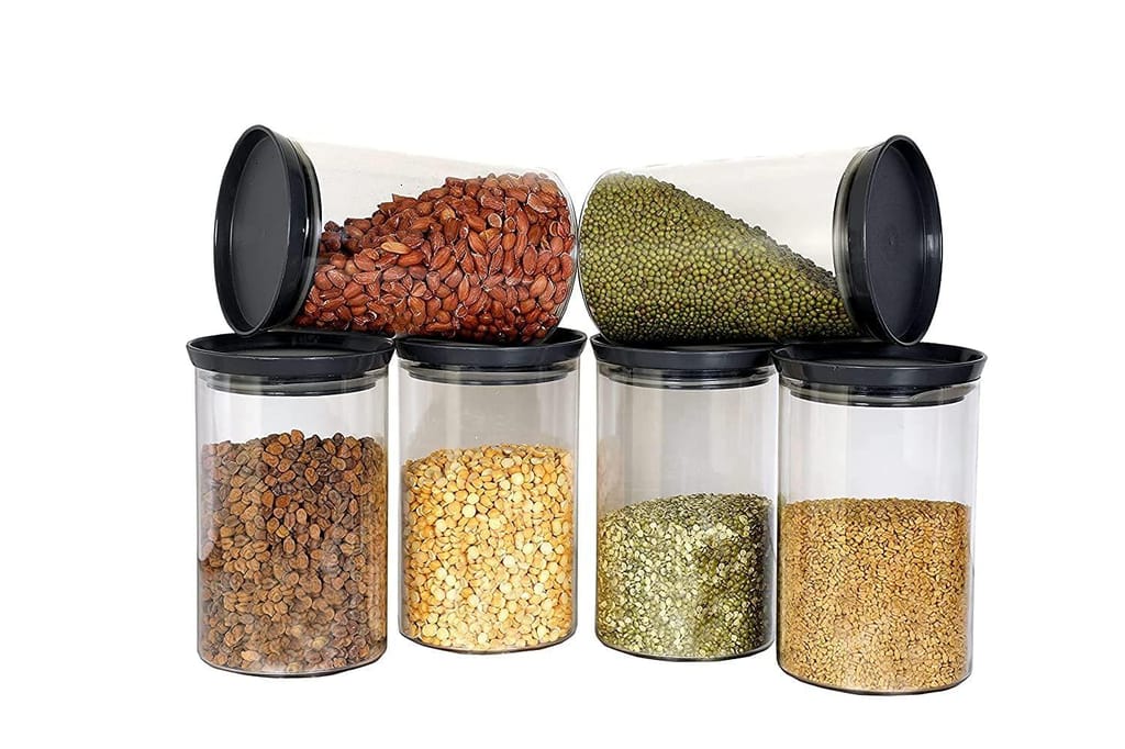 HAPPI Multipurpose Unbreakable Plastic Transparent Kitkat Storage Containers For Kitchen Airtight Masala Box Dabba Spice, Cereal, Dry Fruits Spice Box 900 ML Round (Multicolor- Set of 6 Pcs) view 2