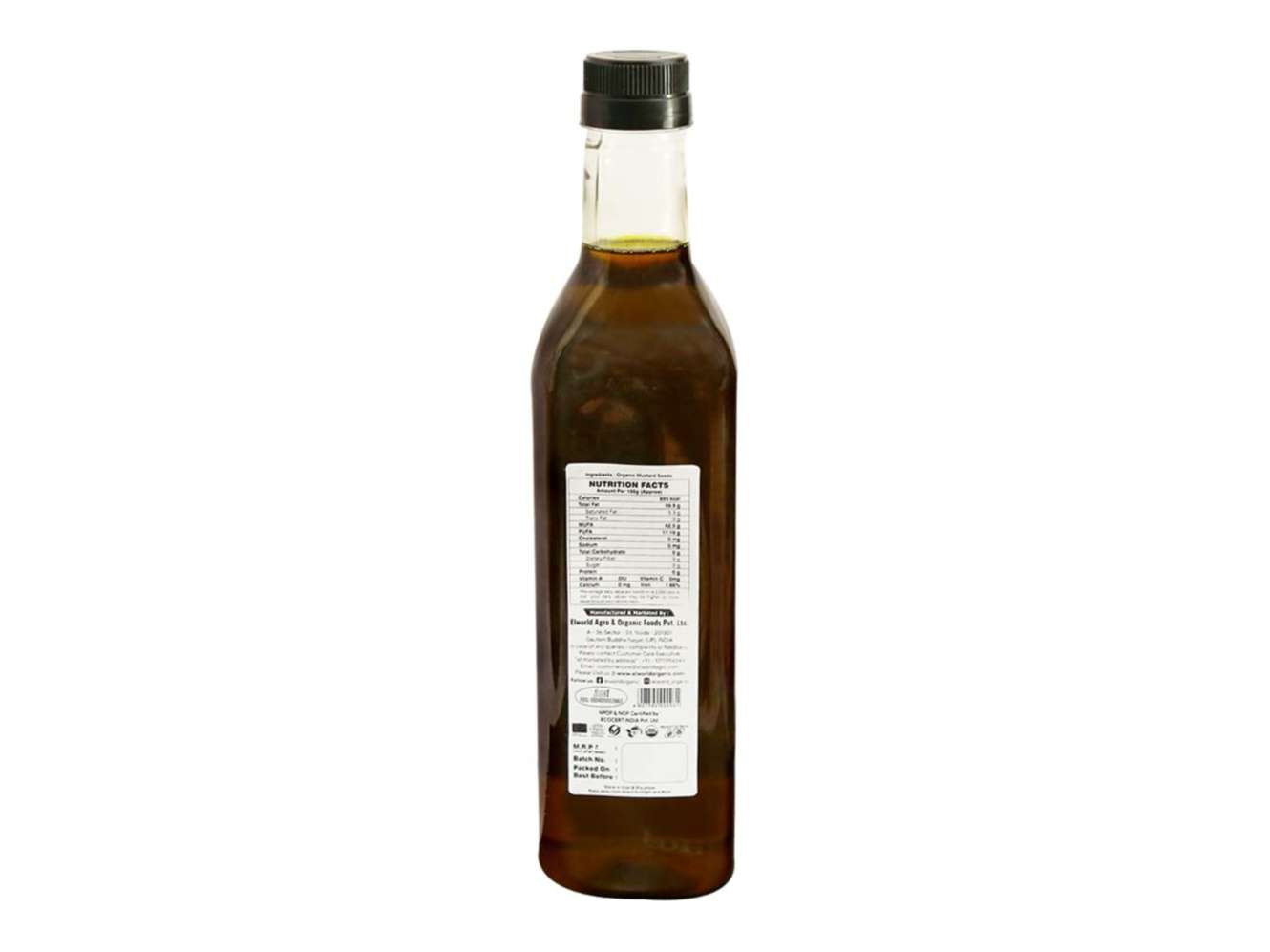 Elworld Agro & Organic Food Products Mustard Oil 900ml view 2