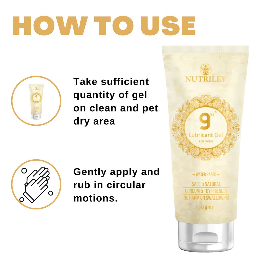 Nutriley 9" Inch - Lubricant Gel for Men (50 Gms) view 2