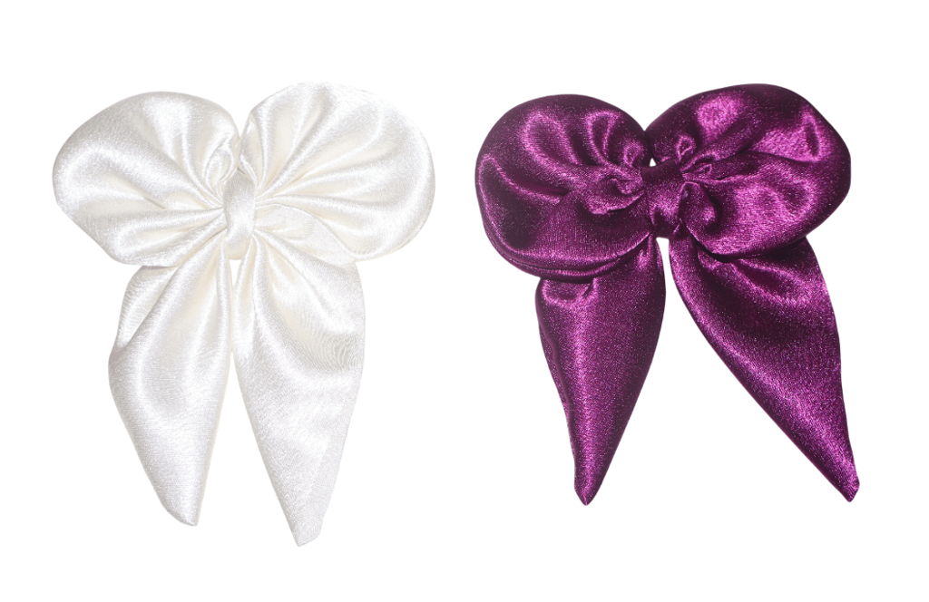 Hair Bows For Women, Bow Clips For Women - Barette Hair Clip - Luxury Silky Satin Hair Bow Clips view 2