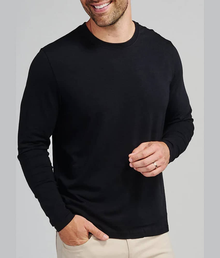 Inner Element Pack of 1 Cotton Regular Fit Men's T-Shirt ( Black ) view 2
