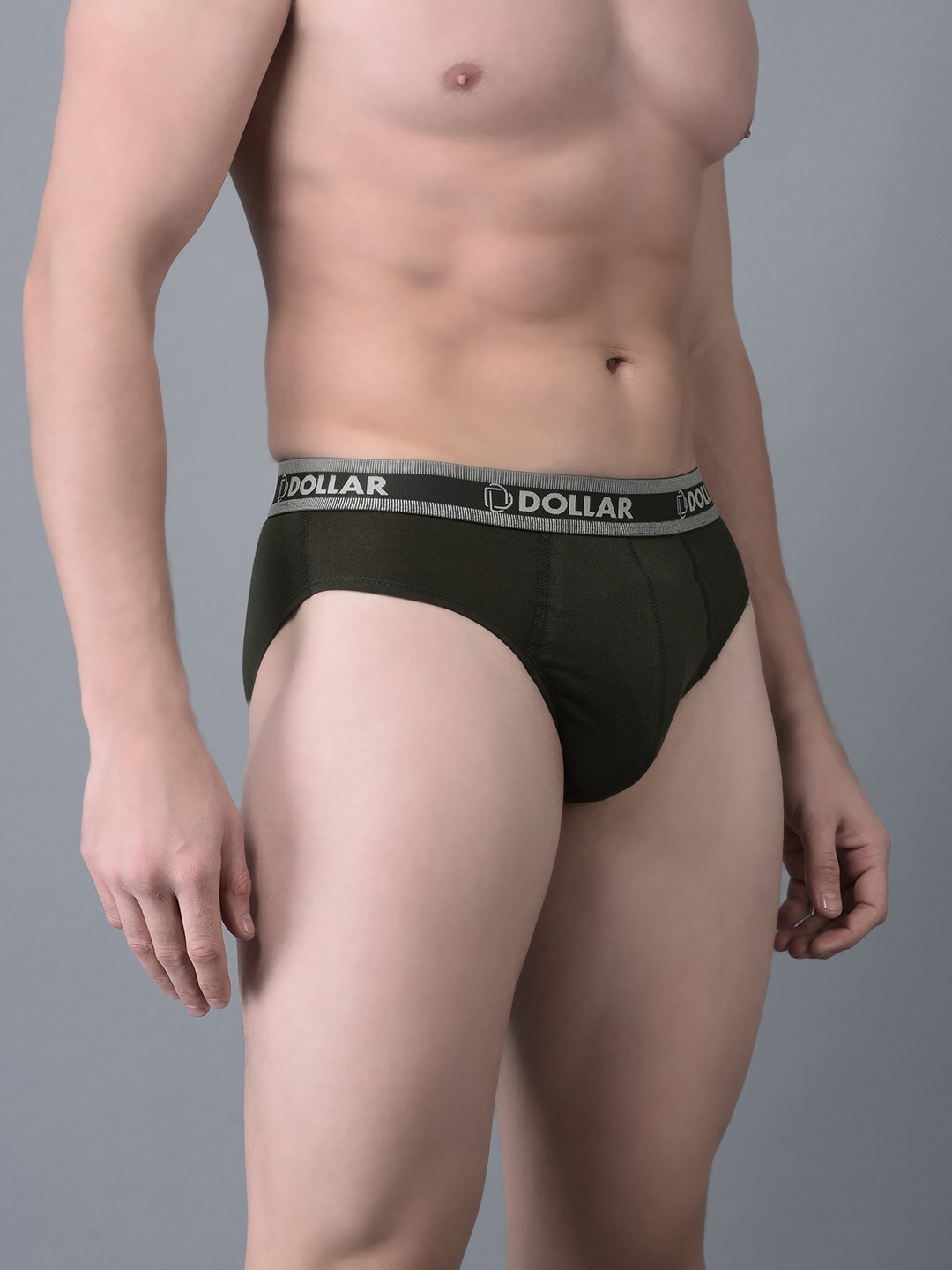 Men's Assorted Pack of 7 Solid Cotton Brief With Double Pouch Support view 2