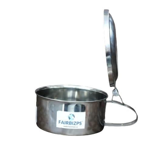 FAIRBIZPS Stainless Steel Spitting Mug for Old Age, Spit Bowl, Leakproof Spittoon Mug with Lid, Cough Spitting Box (300ml) Pack of 1 view 2