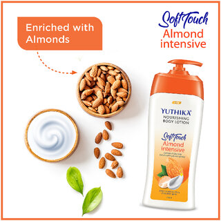 Yuthika Almond Soft Touch Body Lotion for Women Men, Hydrating Moisturizer (500ml) view 2