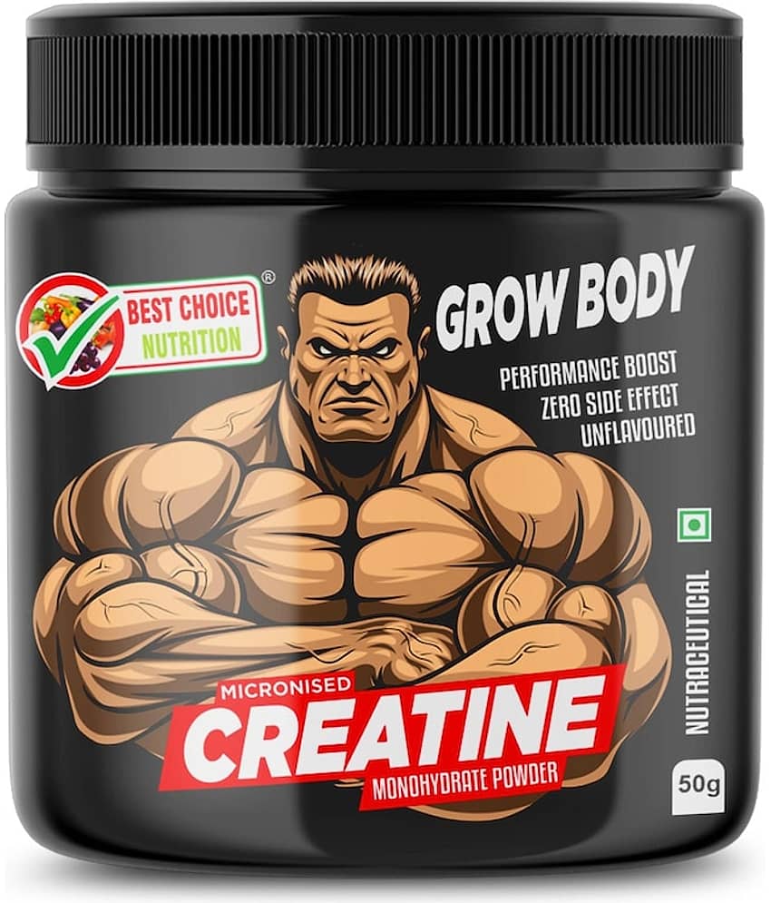 Best Choice Nutrition Grow Body Micronized Creatine Monohydrate Lab Tested Pure Creatine 50g