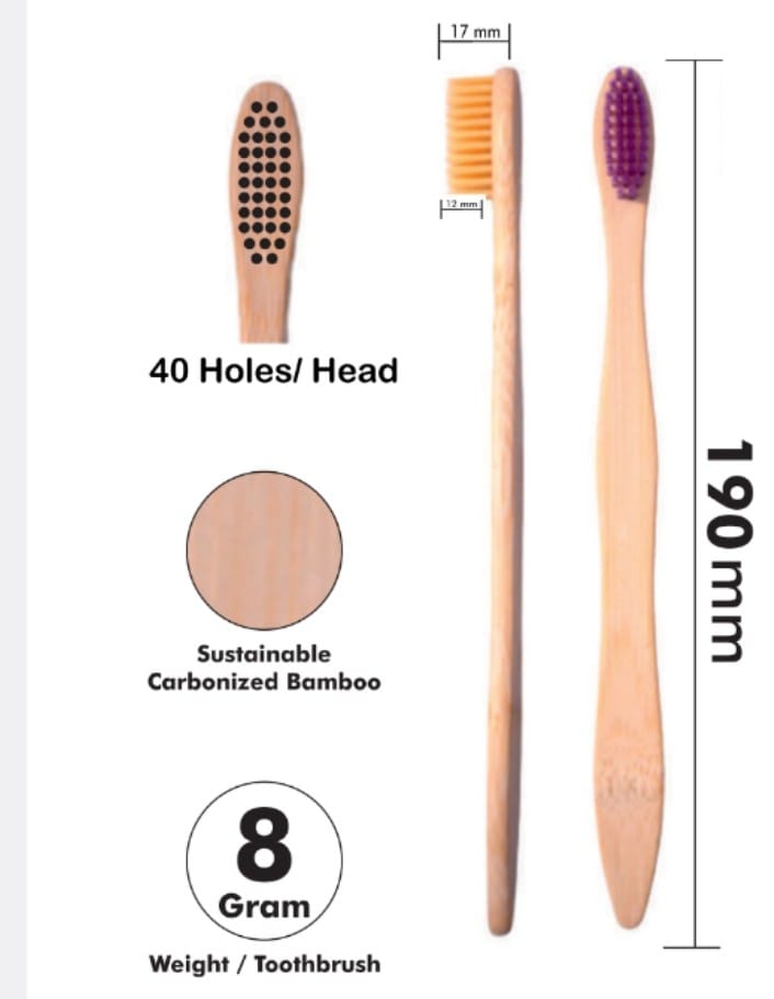 MRUGRAJ BAMBOO TOOTHBRUSH (SET OF2) view 2