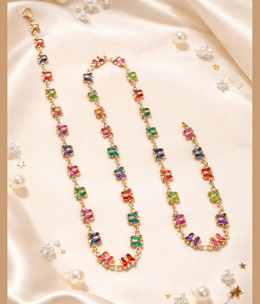 SHANKH-KRIVA Multi Color Metal Necklace ( Pack of 1 ) view 2