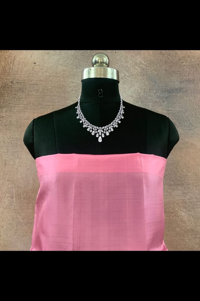 NVHSFBP24-Rose pink Handloom Silk Fabric 5 Meters view 2