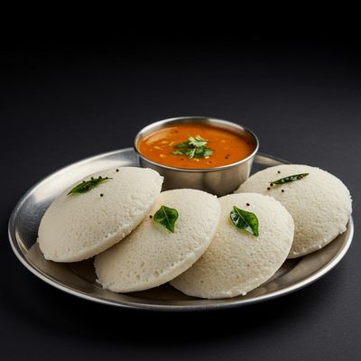 Plain Idli (4 Pieces)