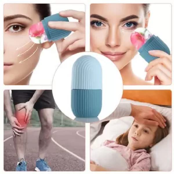 Elecsera 102 Face Roller for Massage Ice Roller For Face, Neck and Body | For Puffy Eyes Massager (Pink) view 2