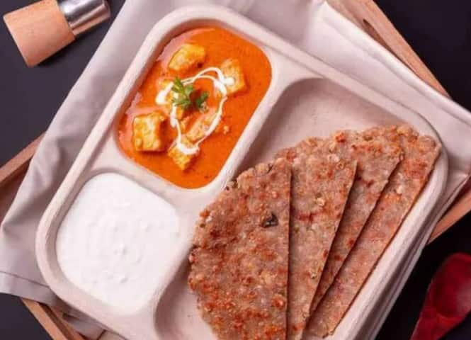 Sabudana paratha & paneer makhani navratri thali
