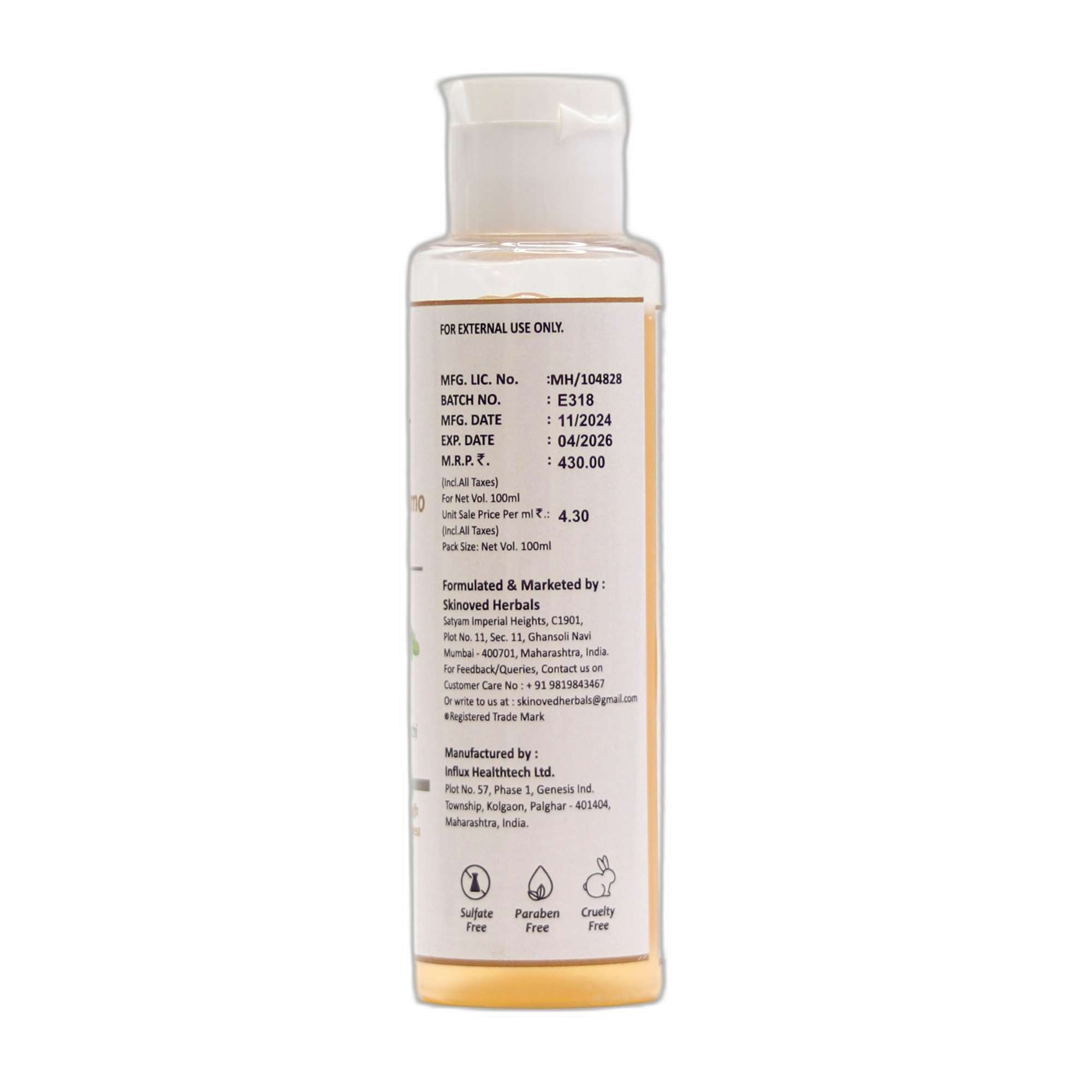 Skinoved Herbals Dandruff Dynamo Shampoo 100 Ml view 2