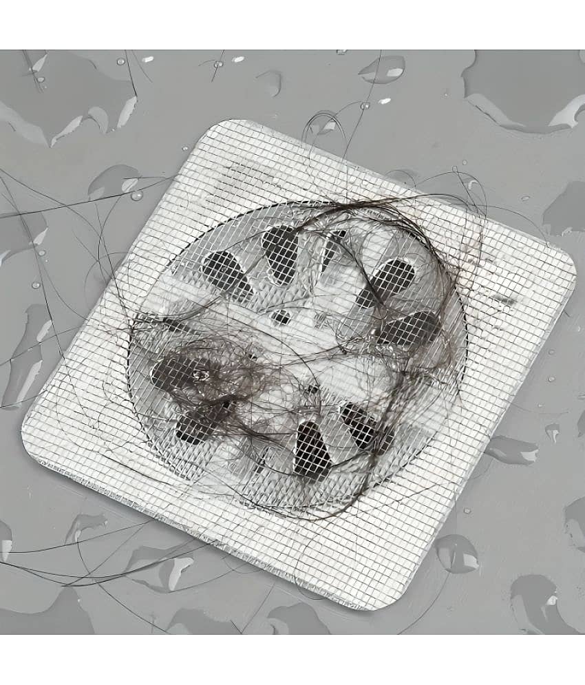 Disposable Shower Drain Hair Catcher Waterproof Mesh Stickers (Pack of 10) view 2