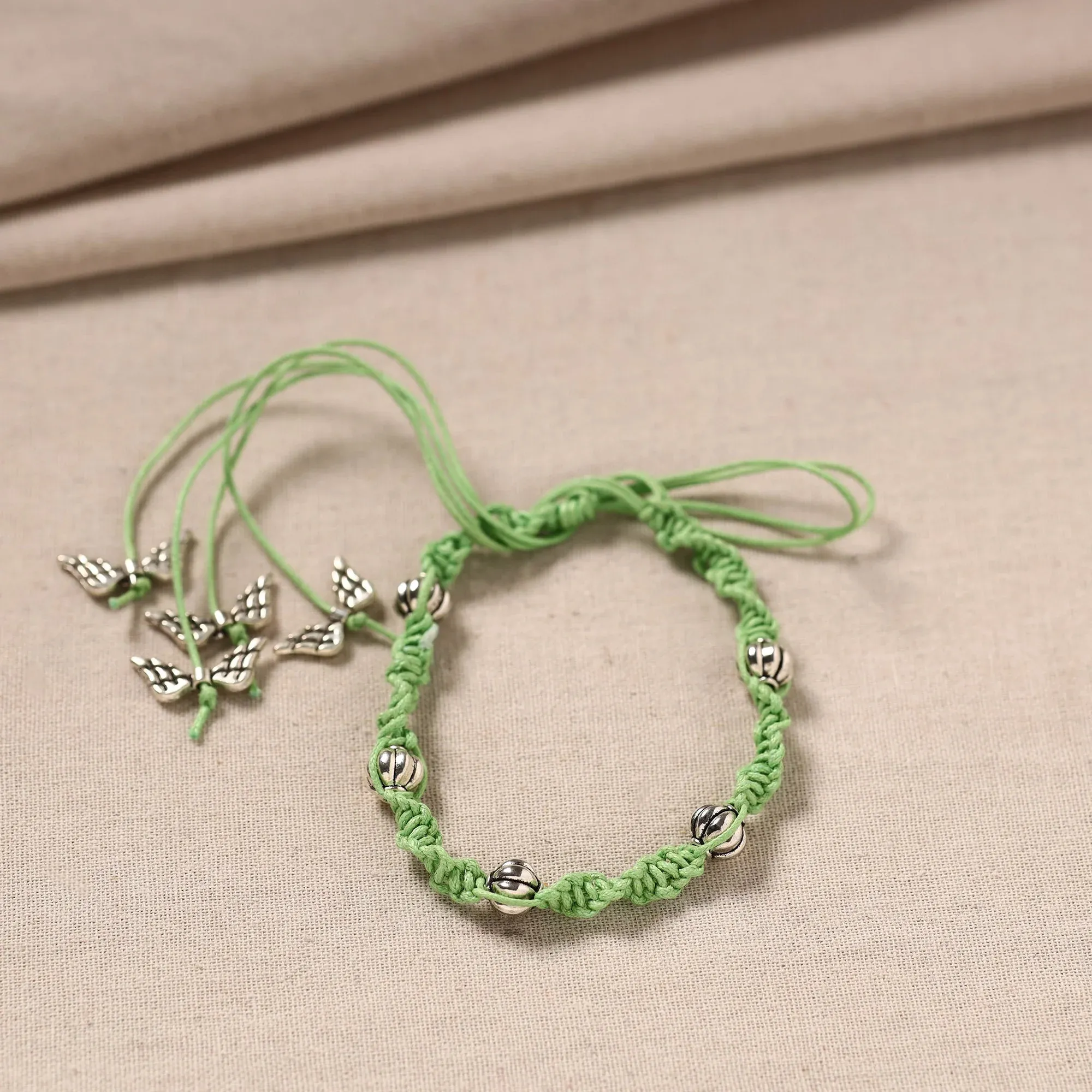Green - Handmade German Silver Bracelet 40 view 2