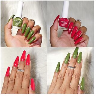 Nail Polish Set for Women | Long-Lasting High Shine Nail Paint Combo | Vegan and Cruelty-Free | 3 Bright Vibrant Shades | Quick Dry Nail Polish Set (Desi Drama Pack of 2) view 2