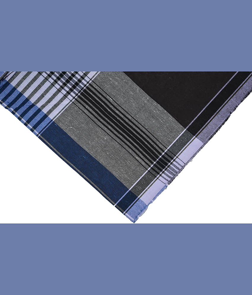 Shyam Handloom Cotton Men's Lungi Blue ( Pack of 1 ) view 2